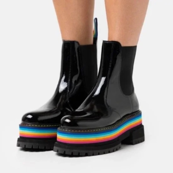 Kurt Geiger Shoes - NWT Kurt Geiger Birdie Chelsea Chunky Lug Sole Rainbow Platform Boots sz 39 | 8